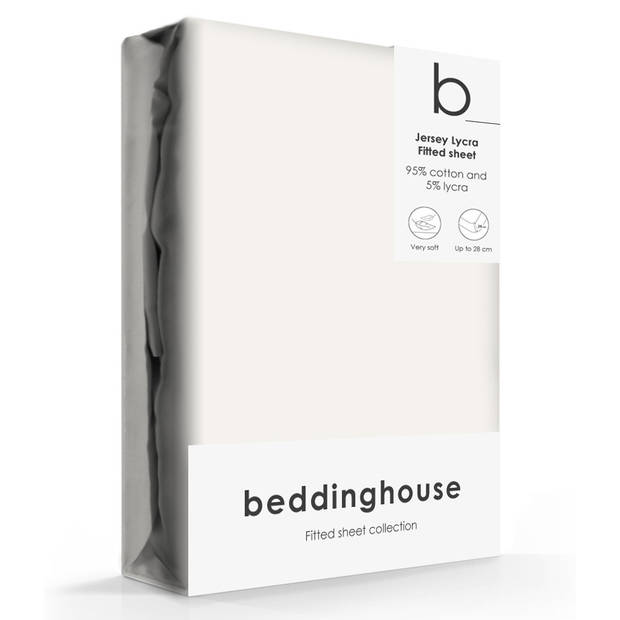 Beddinghouse Jersey-Lycra Hoeslaken Natural-180/200 x 200/220 cm