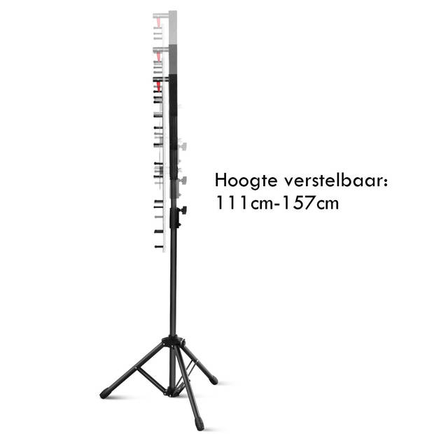 Costway Rad van Fortuin - Draairad Met tripod - Draaiwiel Met 14 Schrijfvakken - Gezelschapsspel Loterijspel - Ø 60 cm