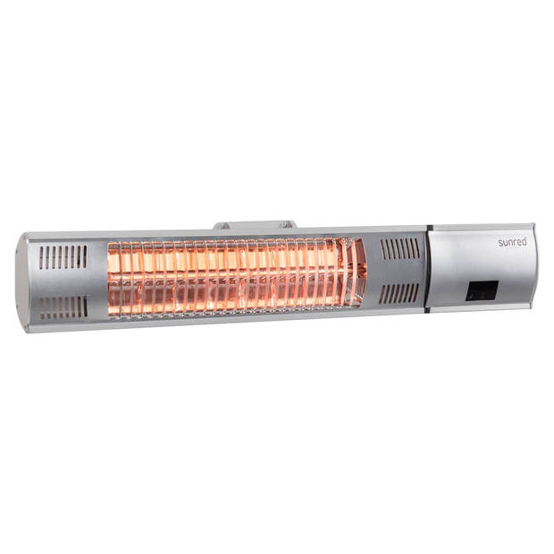 Sunred - Ultra lijn - Zilver – Wand model - Terrasverwarmer – Halogeen rosé goud technologie - 2000W