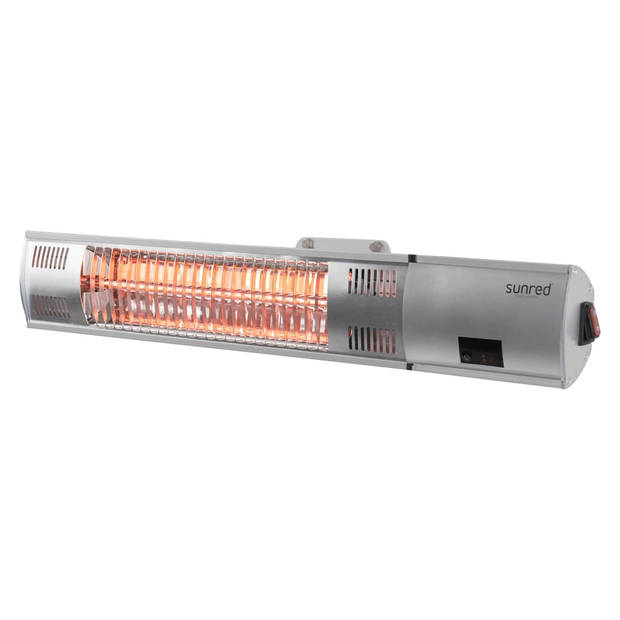 Sunred - Ultra lijn - Zilver – Wand model - Terrasverwarmer – Halogeen rosé goud technologie - 2000W