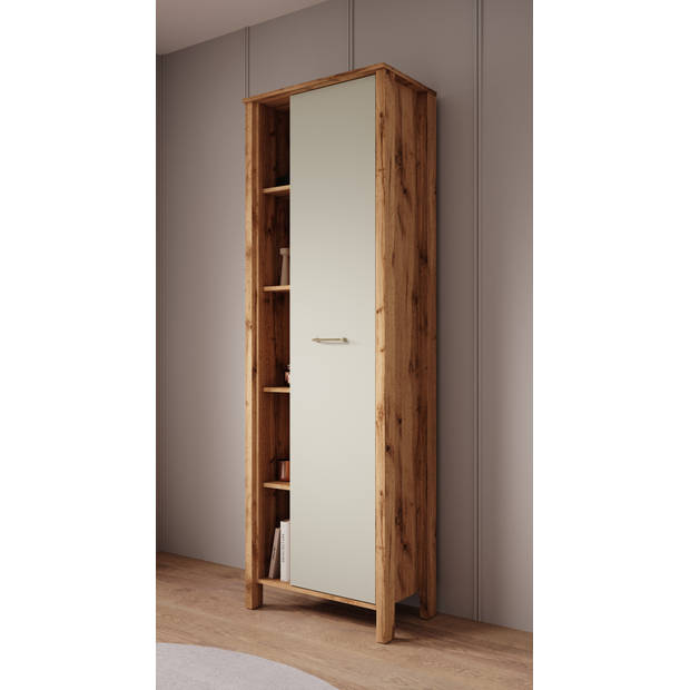 Meubella Boekenkast Isaac 2 - Beige - 66 cm