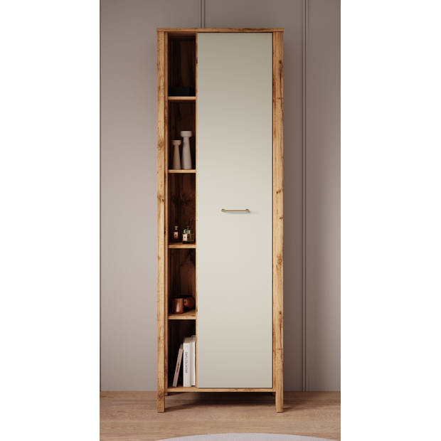 Meubella Boekenkast Isaac 2 - Beige - 66 cm