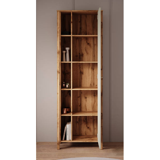 Meubella Boekenkast Isaac 2 - Beige - 66 cm