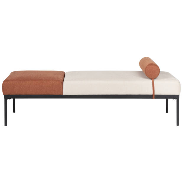 Beliani MALMOS - Chaise longue-Beige-Kunstlinnen