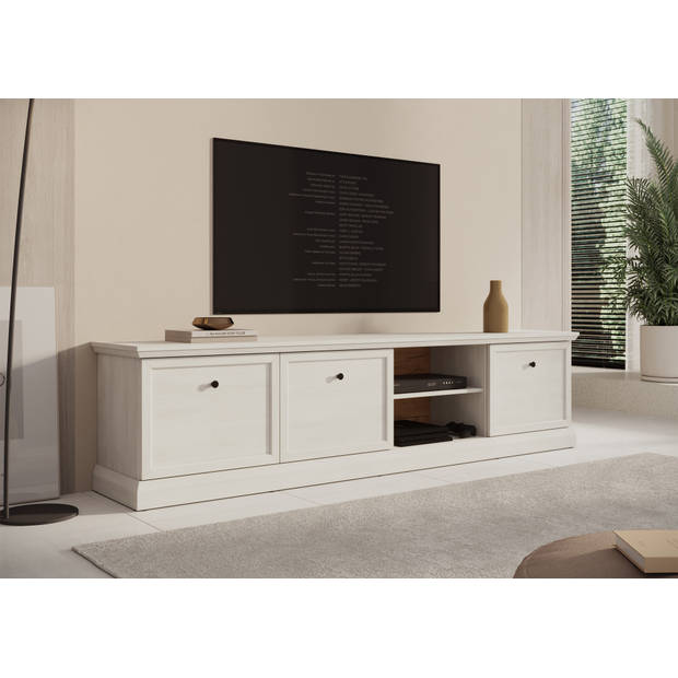 Meubella TV-Meubel Leroy - Wit eiken - 206 cm