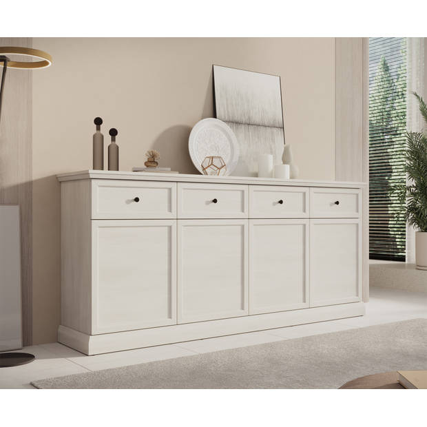 Meubella Dressoir Leroy - Wit eiken - 193 cm