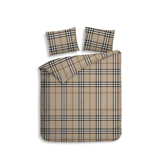 Heckett Lane Dekbedovertrek Flanel Leonardo - beige 240x200/220cm