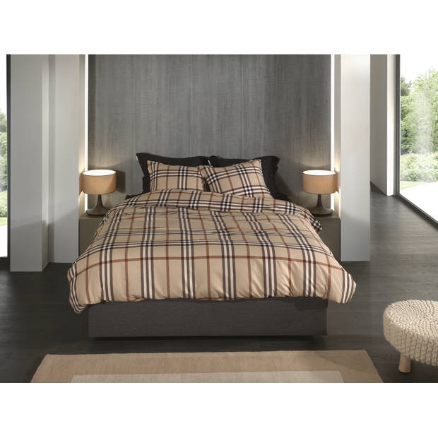 Heckett Lane Dekbedovertrek Flanel Leonardo - beige 240x200/220cm