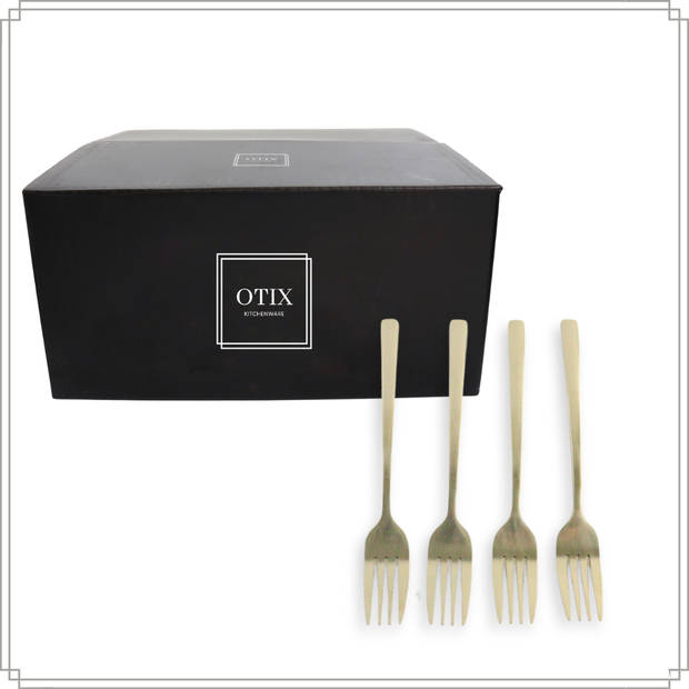 OTIX Gebaksvorkjes - Set van 4 - Taartvorkjes - 6cm