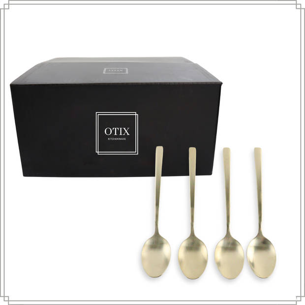 OTIX Theelepels - Kleine Lepels - Set van 4 - Koffielepels - 6cm