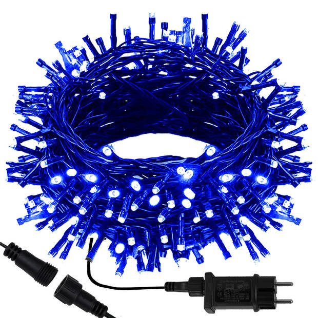 Springos Kerstverlichting 10 m 200 LED Blauw