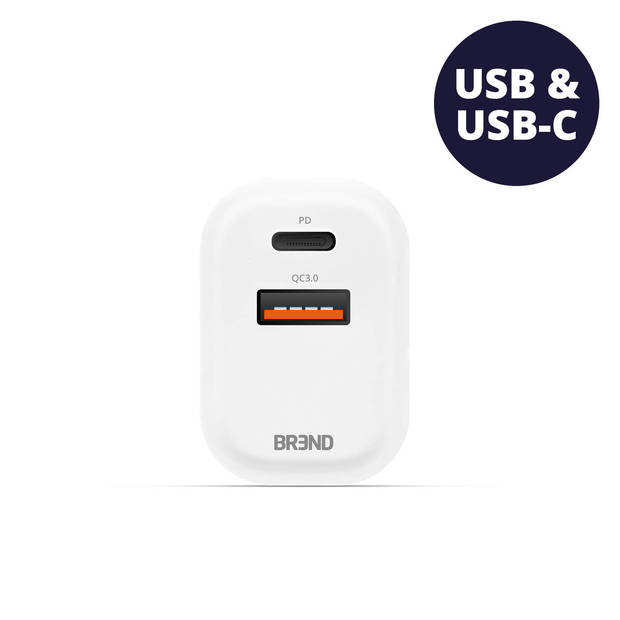 BREND BR-2212 Snellader - Snellaadadapter - USB en USB-C Aansluiting