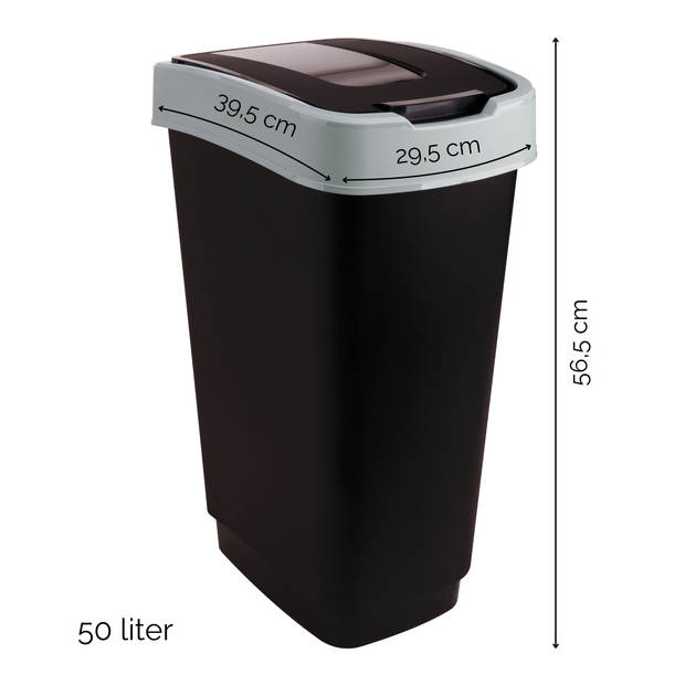 Mammoet Afvalbak Titan 50 liter 29,5 x 39,5 x 56,5 cm