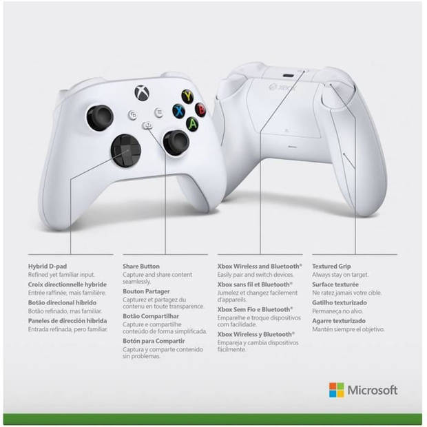 Draadloze Xbox-seriecontroller van de volgende generatie – Robot Wit – Wit – Xbox-serie / Xbox One / Windows 10 PC / And