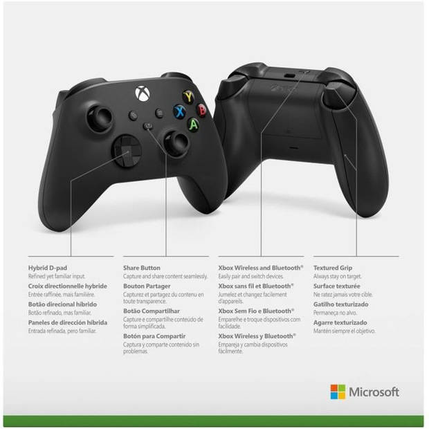 Draadloze Xbox-controller - Carbon Black - Zwart - Xbox-serie / Xbox One / PC