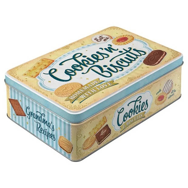 Nostalgic Art Bewaarblik/opbergblik - Cookies 'n' Biscuits - Metaal - Voorraadblikken