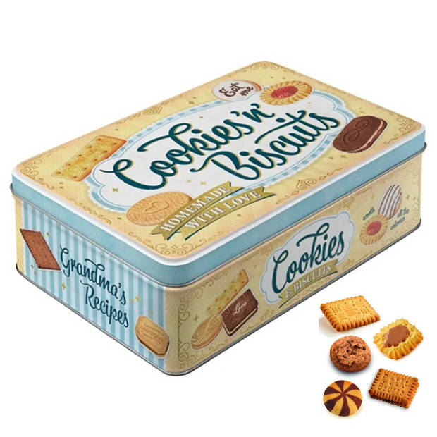 Nostalgic Art Bewaarblik/opbergblik - Cookies 'n' Biscuits - Metaal - Voorraadblikken