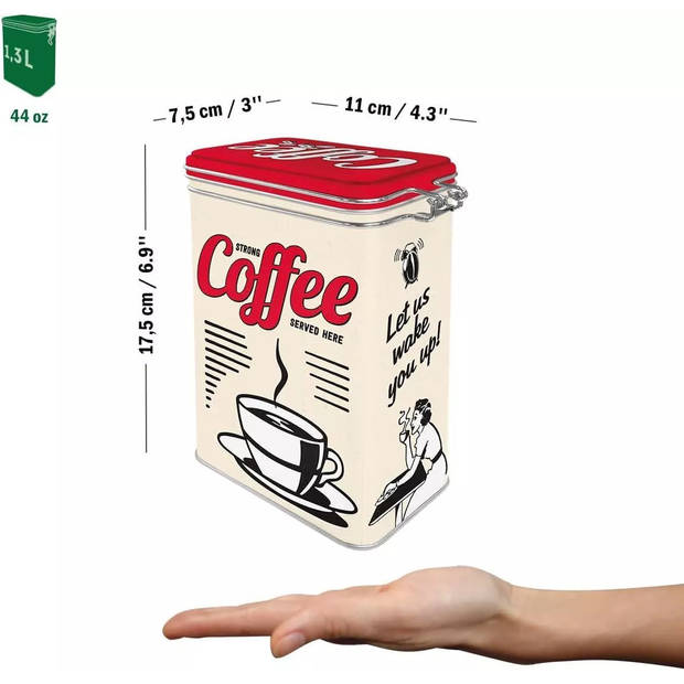 Nostalgic Art Koffie bewaarblik - Metalen - luchtdicht - 1300 ml - Voorraadblikken