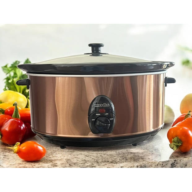 Moodzz MZ-2306 Elektrische Slowcooker 6.5 L Koperkleurig