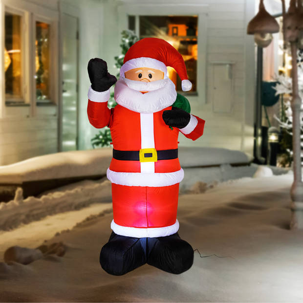 HI grote opblaasbare kerstman - 180 cm - met verlichting/beweging - Opblaasfiguren