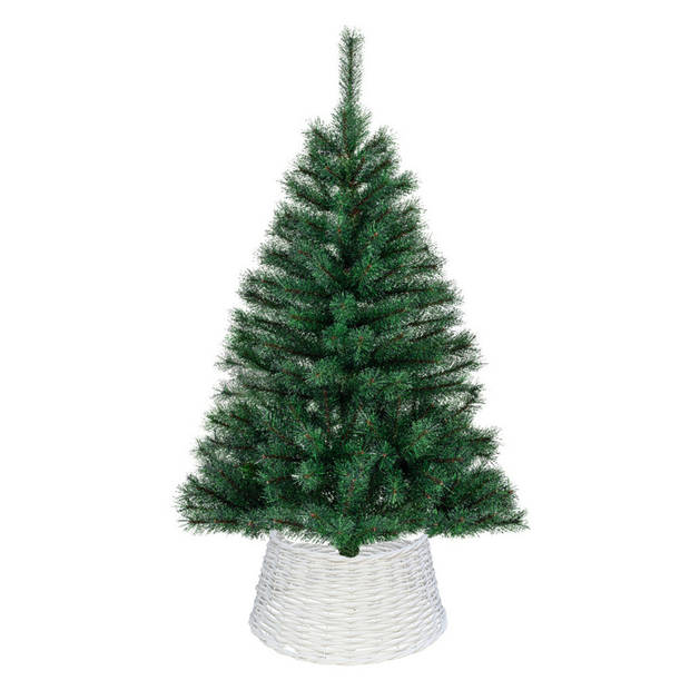 Gerimport kerstboommand - wit - D32 cm- voor kerstboom 120 cm - Kerstboommand / huls