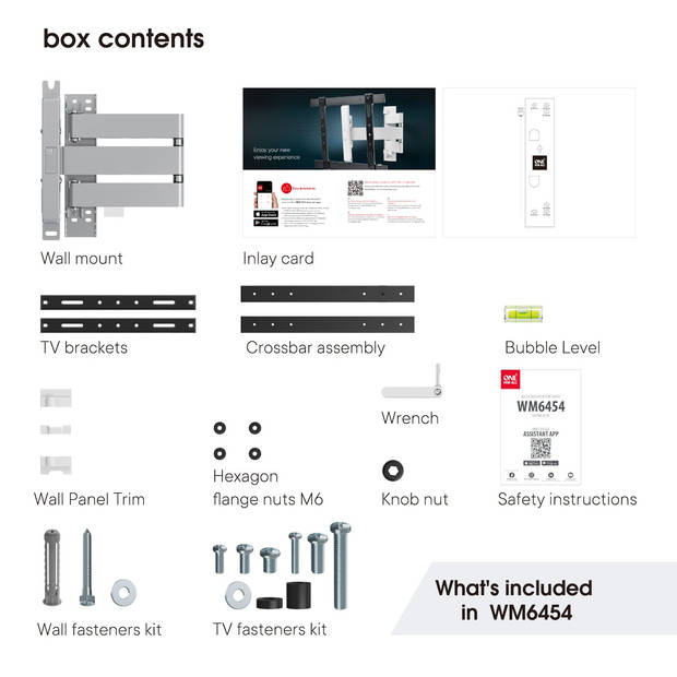 One For All WM6454 Ultra Slim TV-beugel draaibaar - kantelbaar - 32-77 inch - VESA 400