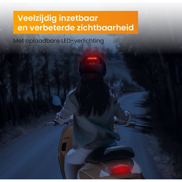 R2B Fietshelm Volwassenen voor Speed Pedelec & Snorfiets - LED-verlichting - Maat XL - 61-64 cm - Fietshelm Dames