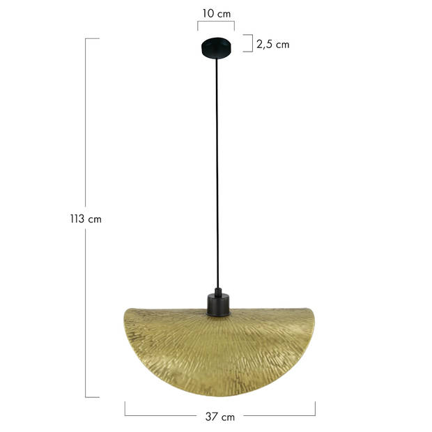 DKNC - Hanglamp metaal - 37x18x13cm - Goud