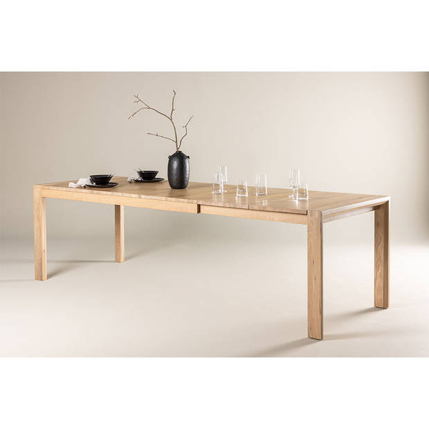 Slider eetkamertafel 95x170 cm naturel.