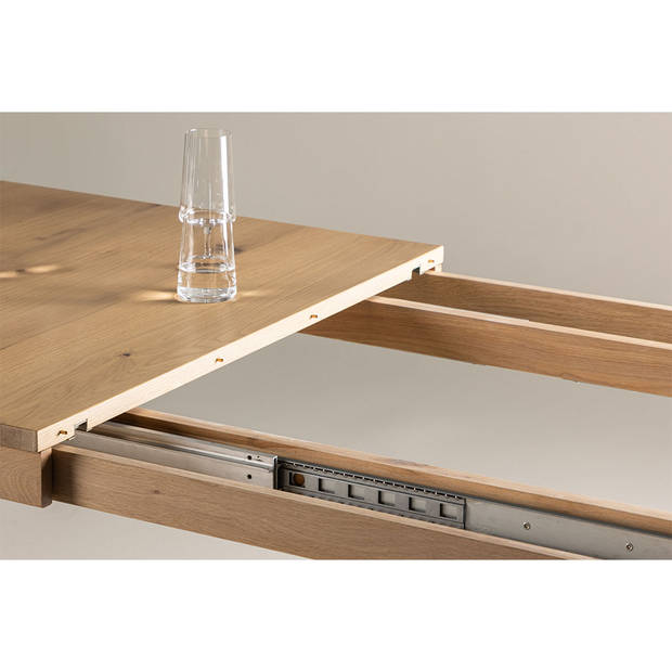 Slider eetkamertafel 95x170 cm naturel.