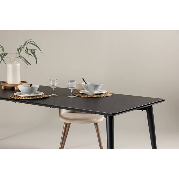 Ellis eetkamertafel 85x230 cm zwart.