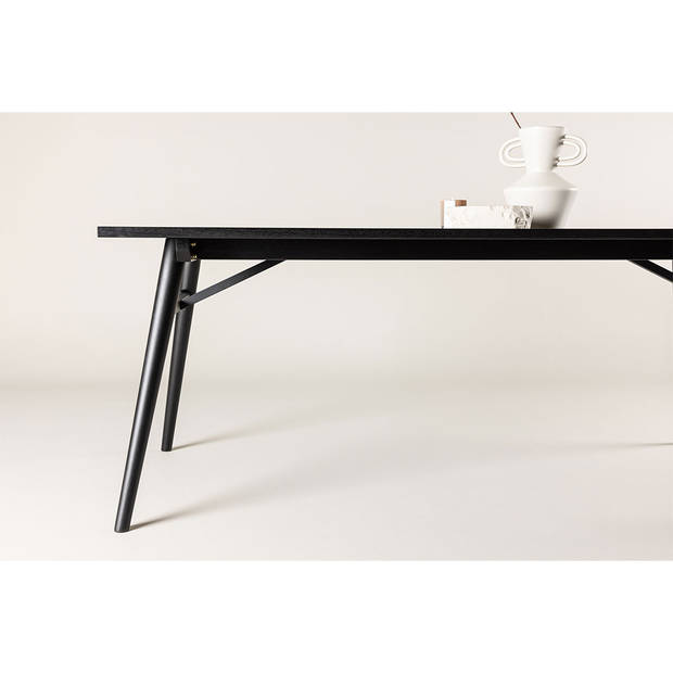 Sleek eetkamertafel 95x195 cm zwart.