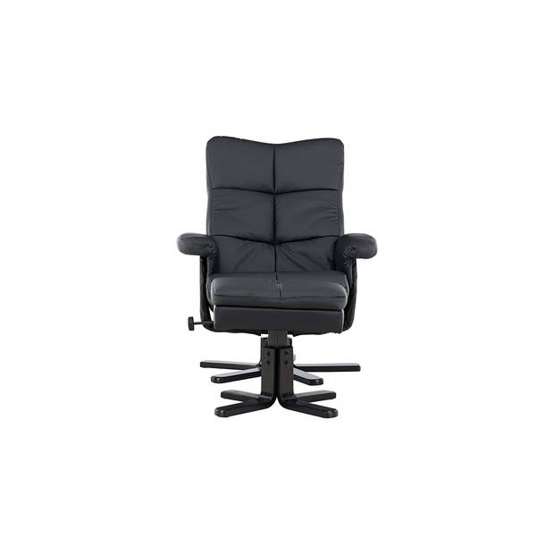 Sven fauteuil fauteuil PU kunstleer zwart.