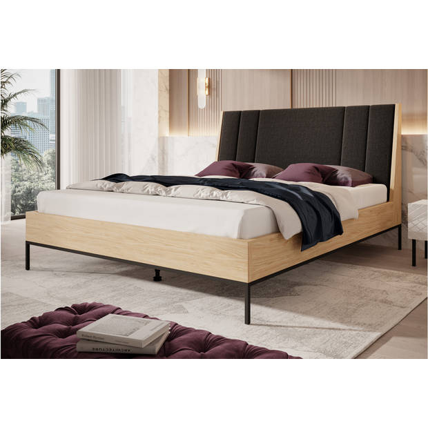 Meubella Tweepersoonsbed Luxor - Eiken - 180x200 cm