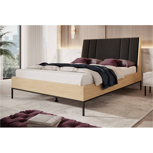 Meubella Tweepersoonsbed Luxor - Eiken - 160x200 cm