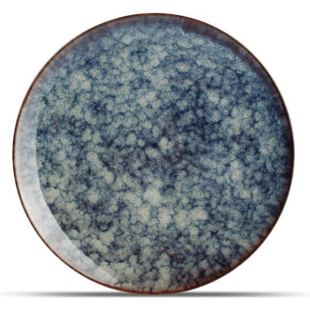 Hazy Blue Plat Dinerbord - Porselein - Ø 26 cm - Set van 4