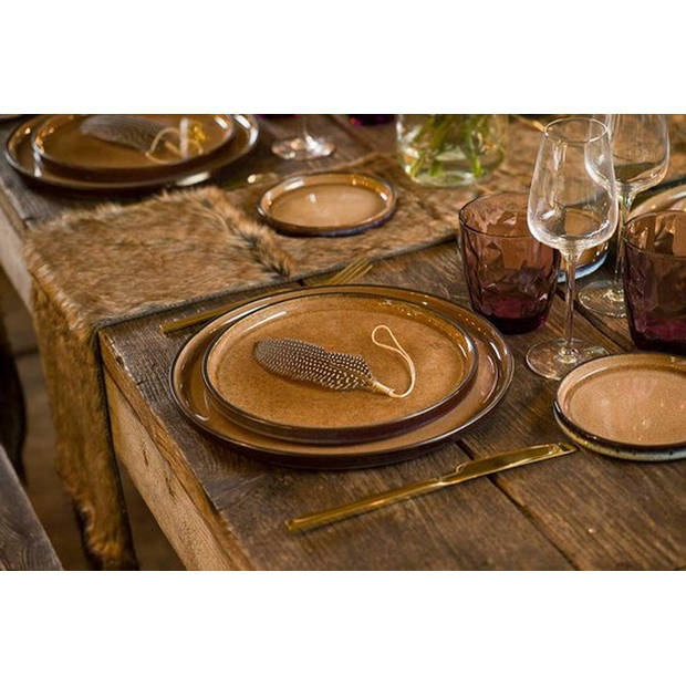 Cosy&Trendy Quintana Amber dinerbord - Ø 27,5 cm - Set-4