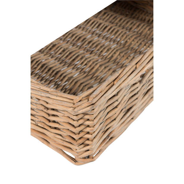 J-line - Nachtkast + 1 Mand Hout Wit - 50x50x45cm