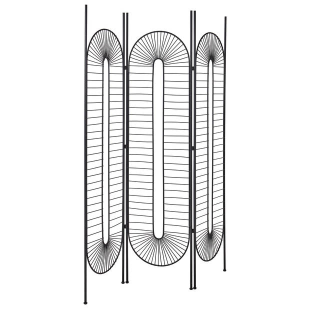 Beliani NOALE - Kamerscherm-Zwart-IJzer