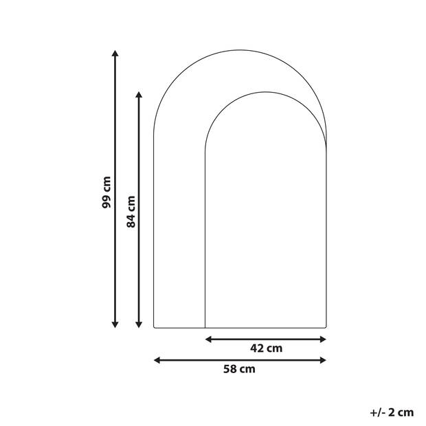 Beliani PIGNY - Wandspiegel-Bruin-MDF