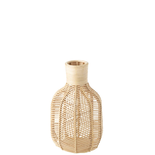 J-line - Mand Fles Raffia Naturel - 23x223x41cm