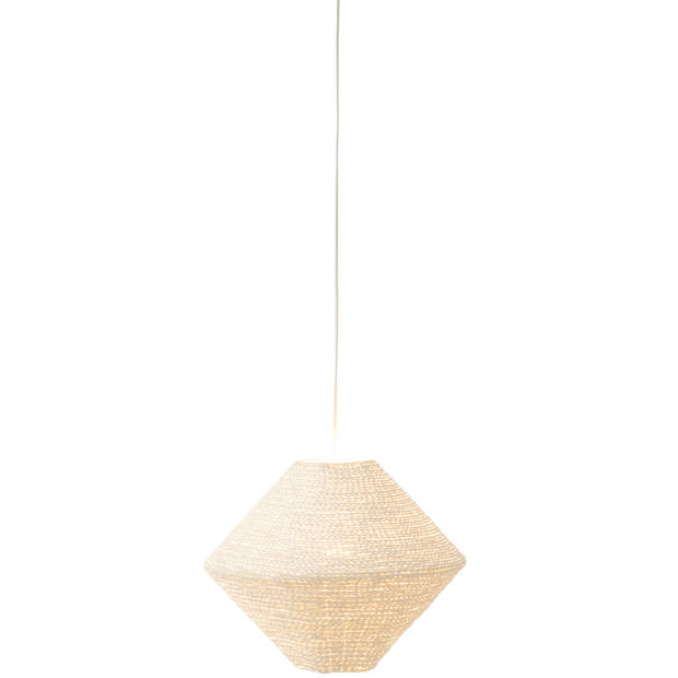 J-line - Hanglamp Ufo Raffia Wit Large - 40x40x32cm