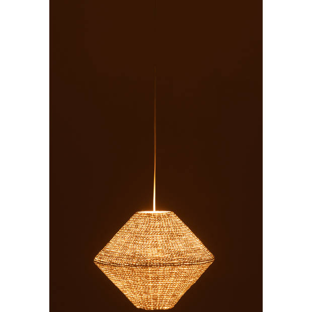 J-line - Hanglamp Ufo Raffia Wit Large - 40x40x32cm