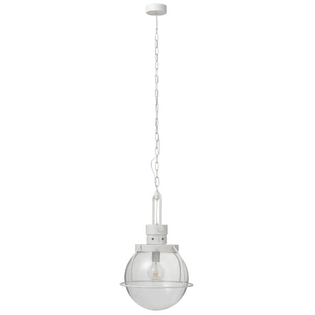 J-line - Hanglamp Bol Glas/metal Wit - 40x40x180cm