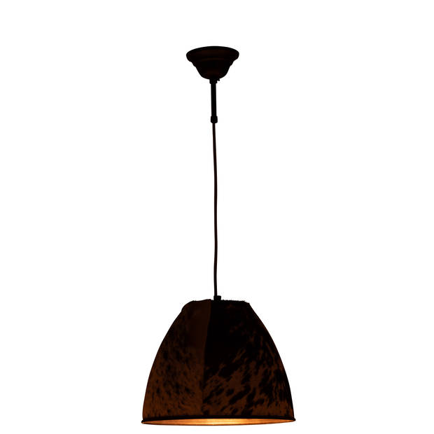 J-line - Hanglamp Koe Bont/metaal Zwart/wit - 34x34x28cm