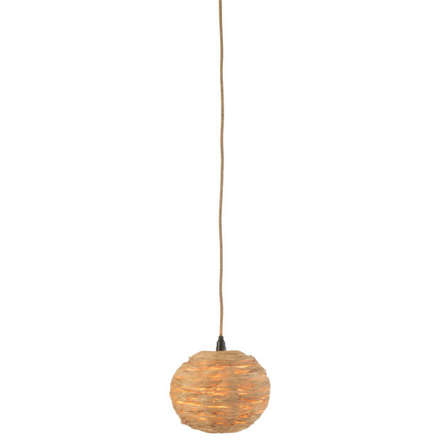 J-line - Hanglamp Bol Bananenbladeren Naturel Small - 25x25x21cm