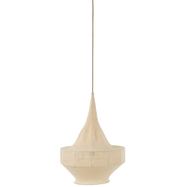 J-line - Hanglamp Handgebreid Beige Small - 45x25x55cm