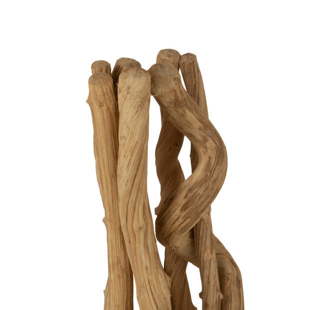 J-line - Tafellamp Takken Hout Naturel - 24x24x56cm