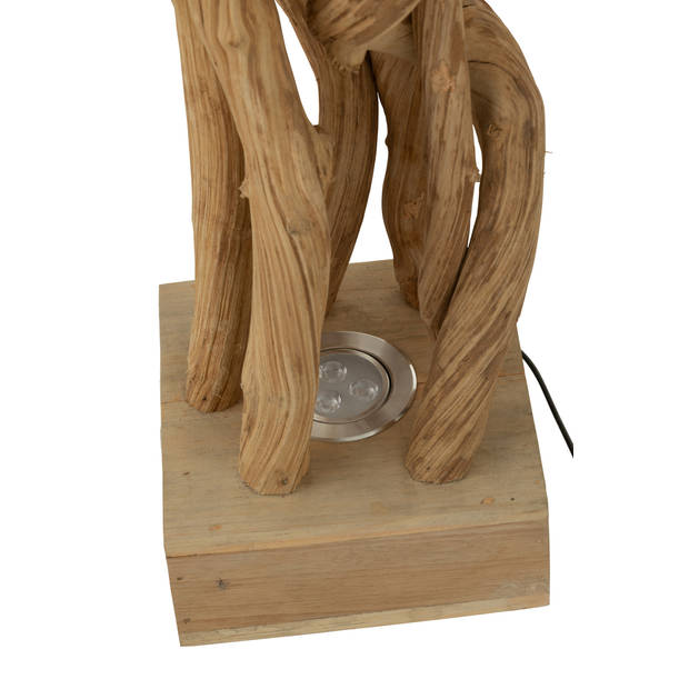 J-line - Tafellamp Takken Hout Naturel - 24x24x56cm