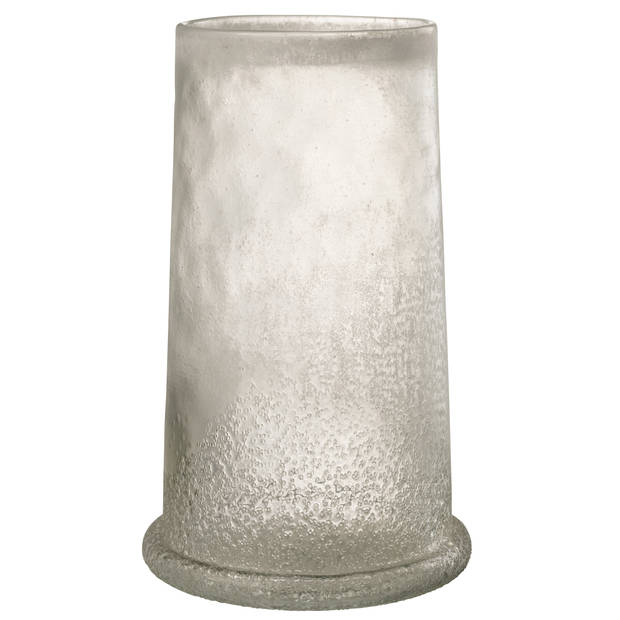 J-line - Windlicht Suiker Glas Wit Extra Large - 23x23x38cm